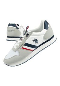 Buty sportowe U.S. Polo ASSN. M NOBIL006-WHI białe. Zapięcie: sznurówki. Kolor: biały. Materiał: materiał, syntetyk, guma. Szerokość cholewki: normalna