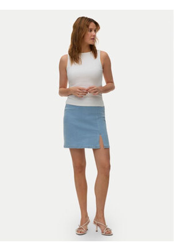 Vero Moda Top Ruby 10342997 Biały Slim Fit. Kolor: biały. Materiał: bawełna