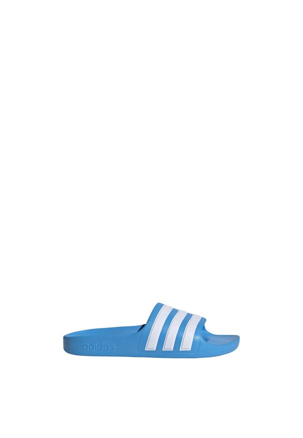 Adidas - Klapki adilette Aqua Kids. Kolor: niebieski, wielokolorowy, biały. Styl: elegancki, sportowy