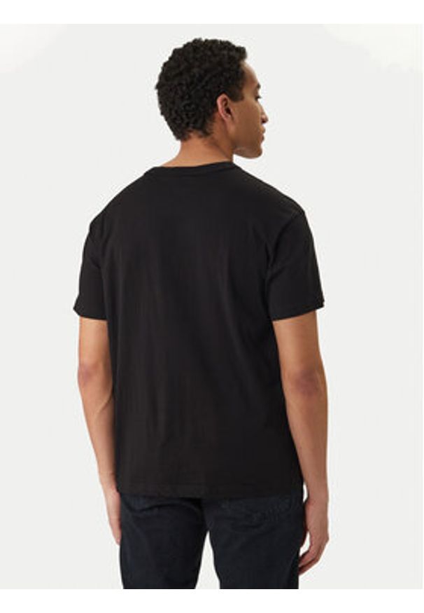 Versace Jeans Couture T-Shirt 80GAHE01 CJ00E Czarny Regular Fit. Kolor: czarny. Materiał: bawełna