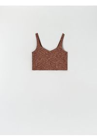 Sinsay - Top w prążki - wielobarwny. Materiał: włókno, bawełna, materiał. Wzór: prążki #1