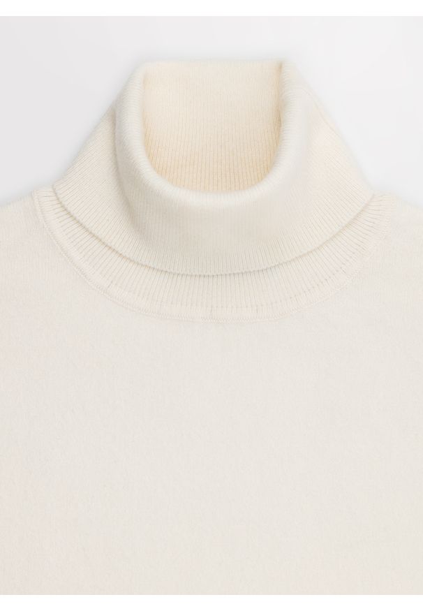 Pako Lorente - PAKO LORENTE - Biały gładki golf męski. Typ kołnierza: golf. Kolor: beżowy, zielony, czarny, niebieski, biały. Materiał: elastan, bawełna, poliamid. Wzór: gładki. Sezon: jesień