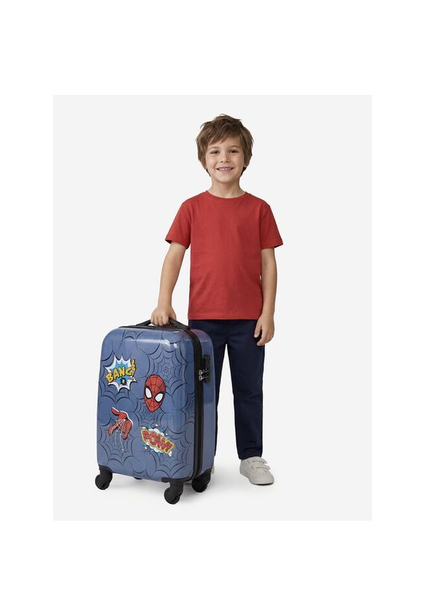 Walizka dziecięca Spiderman Ultimate. Kolor: niebieski. Wzór: motyw z bajki