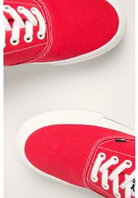 Tommy Jeans - Tenisówki. Nosek buta: okrągły. Kolor: czerwony. Materiał: syntetyk, materiał, guma. Szerokość cholewki: normalna #5