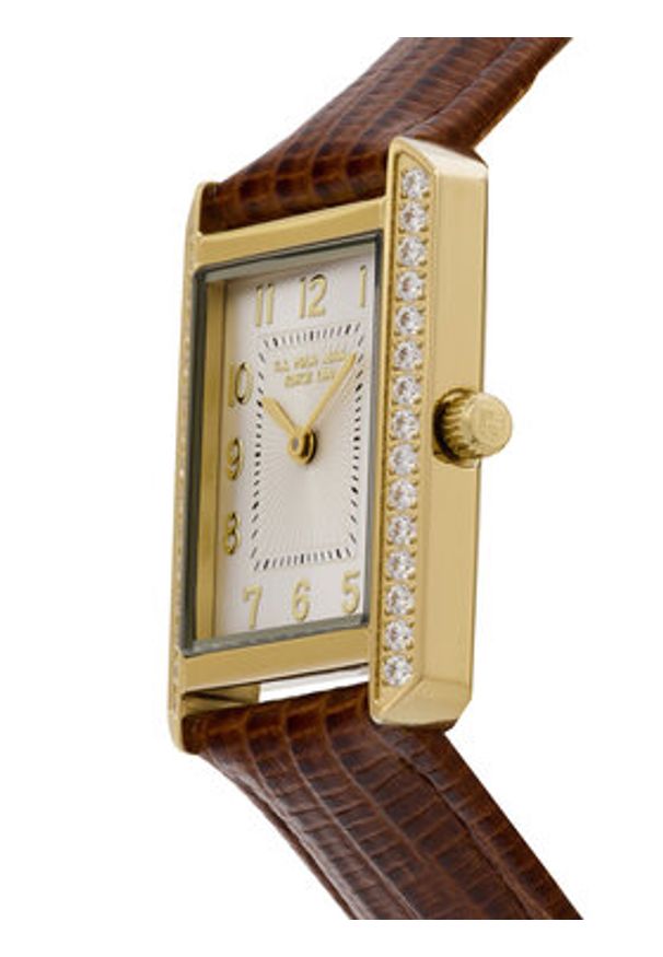 U.S. Polo Assn. Zegarek Athena USP8501YG Brązowy. Kolor: brązowy. Materiał: skóra