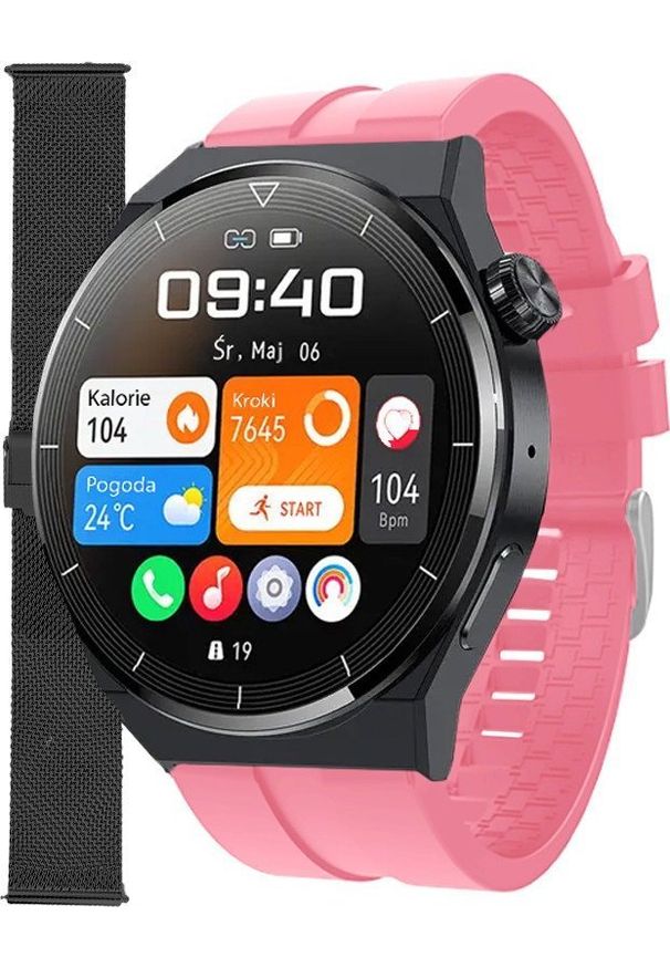 Smartwatch Enter SAT.14.539.144-SET Różowy. Rodzaj zegarka: smartwatch. Kolor: różowy