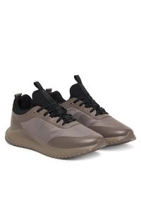 Calvin Klein Sneakersy Eva Runner Laceup Sock Mat Mix YM0YM01443 Brązowy. Kolor: brązowy. Materiał: materiał #5