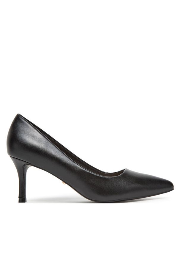 DeeZee Szpilki BK-0807A Czarny. Kolor: czarny. Materiał: skóra. Obcas: na szpilce