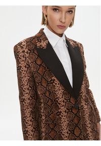 Pinko Marynarka Ginger 102481 A1EK Brązowy Regular Fit. Kolor: brązowy. Materiał: bawełna #3
