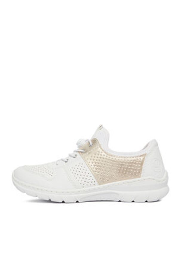 Rieker Sneakersy CEO-L3254-80 Biały. Kolor: biały. Materiał: skóra
