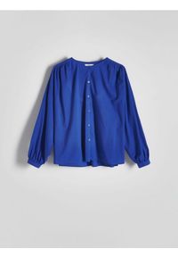 Reserved - Koszula z bawełny - niebieski. Kolor: niebieski. Materiał: bawełna