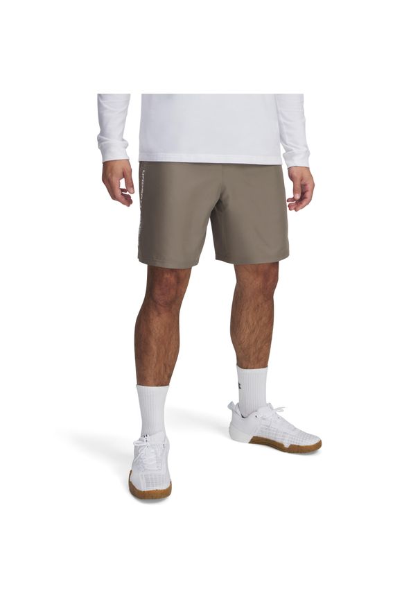 Szorty Under Armour Tech™ Woven Wordmark. Kolor: zielony, biały, wielokolorowy. Sport: fitness