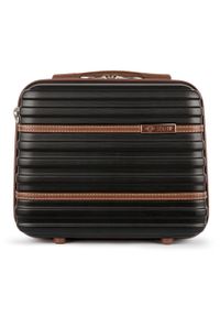 Solier - Kuferek podróżny mały ABS STL957 czarny. Kolor: czarny. Materiał: materiał #1