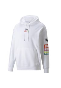 Bluza dresowa męska Puma BRAND LOVE. Kolor: biały. Materiał: dresówka #1