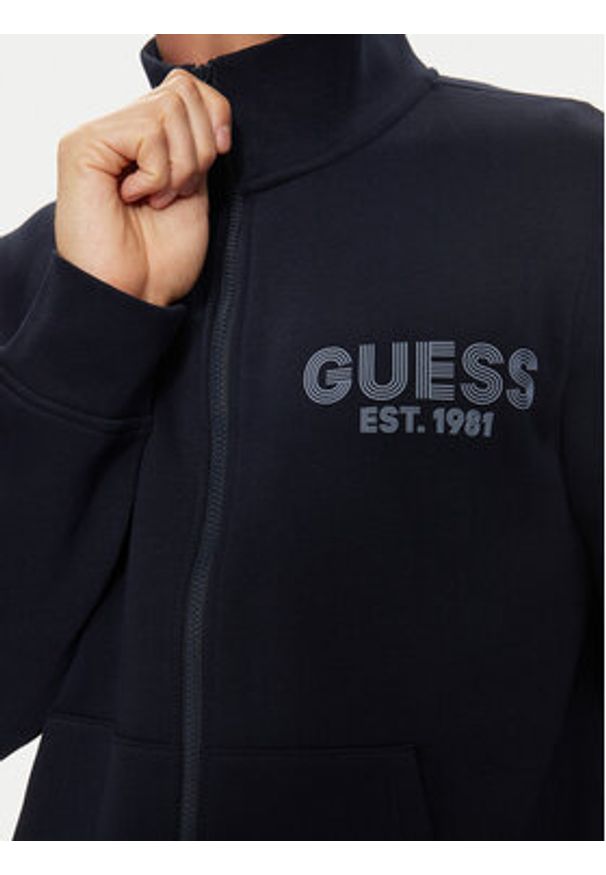 Guess Bluza M4YQ80 K9Z21 Granatowy Regular Fit. Kolor: niebieski. Materiał: bawełna, syntetyk