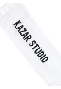 Kazar - Męskie białe skarpety z bawełny. Kolor: biały. Materiał: bawełna, poliamid, elastan #2