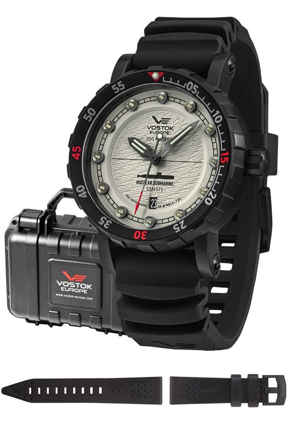 Zegarek męski Vostok Europe NH35A-571C607S czarny. Kolor: czarny