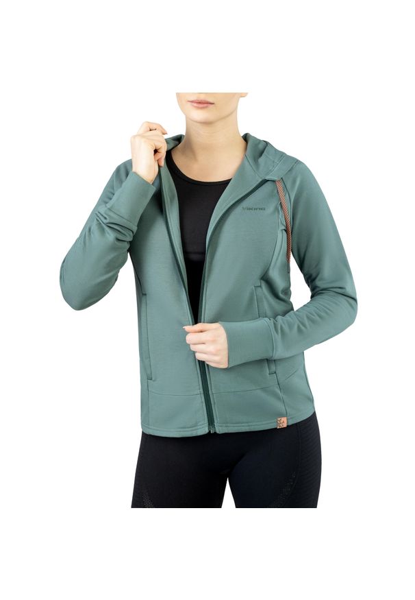 Bluza damska Viking Bamboo Lonetree Hoodie Lady. Kolor: niebieski. Materiał: polar. Sport: turystyka piesza