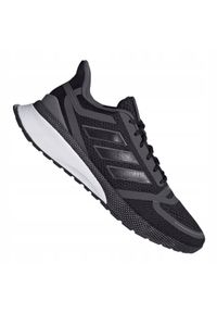 Adidas - Buty adidas Nova Run M EE9267 czarne. Okazja: na co dzień. Zapięcie: pasek. Kolor: czarny. Materiał: tkanina, syntetyk, materiał. Szerokość cholewki: normalna. Sezon: zima. Sport: bieganie #1