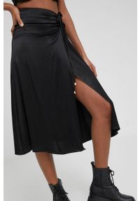 Answear Lab spódnica kolor czarny midi rozkloszowana. Kolor: czarny. Materiał: tkanina. Styl: wakacyjny #3