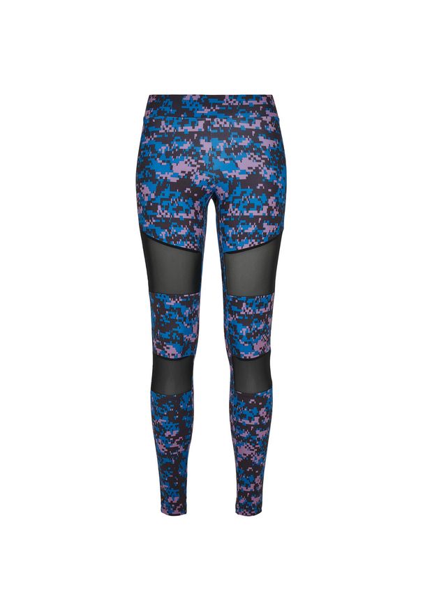 Legginsy damskie Urban Classics camouflage tech. Kolor: niebieski, wielokolorowy, czarny. Materiał: mesh