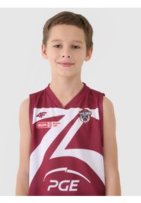 4f - 4F Koszulka meczowa replika wyjazdowa z sezonu 2024/25 dziecięca 4F x PLK - Spójnia Stargard - multikolor 110/116. Typ kołnierza: dekolt w serek. Kolor: wielokolorowy. Materiał: dzianina, włókno, materiał, syntetyk. Wzór: aplikacja, gładki, nadruk, ze splotem. Sezon: lato. Sport: koszykówka, fitness