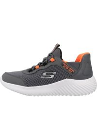 skechers - Buty SKECHERS 403822L SLIP-INS Szary. Okazja: na co dzień. Kolor: szary. Materiał: materiał #2