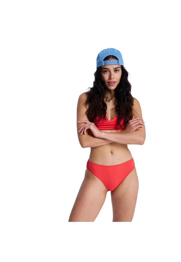Roxy - Majtki bikini hipster dla Kobiety SOLID ESSENTIALS Czerwony. Kolor: różowy. Materiał: poliester, elastan, tkanina