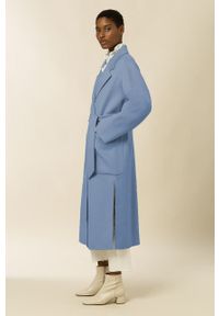 IVY & OAK - Ivy & Oak Płaszcz wełniany przejściowy. Okazja: na co dzień. Kolor: niebieski. Materiał: wełna. Wzór: gładki. Styl: casual #4