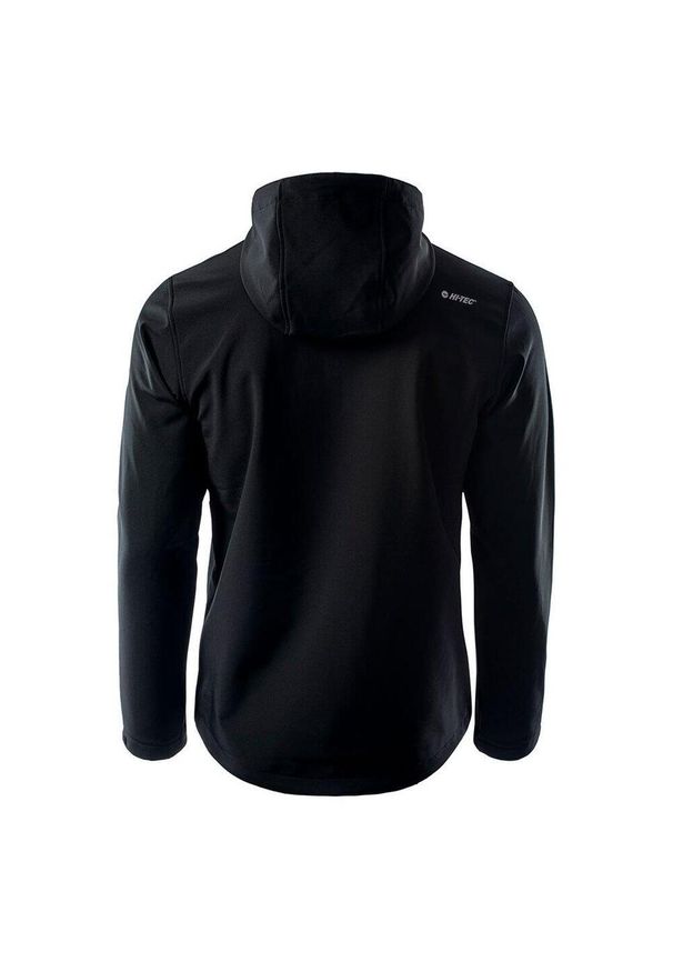 Hi-tec - Kurtka Softshellowa Męska Caen. Kolor: czarny. Materiał: softshell. Sport: turystyka piesza