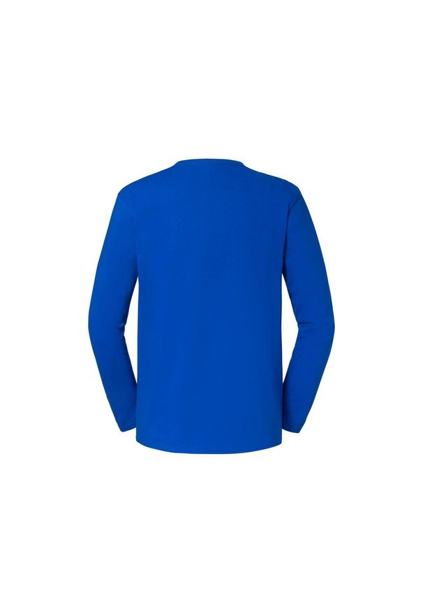 FRUIT OF THE LOOM - Męska Koszulka Z Długim Rękawem Iconic 195 Z Bawełny Premium Ringspun. Kolor: niebieski. Materiał: bawełna. Długość rękawa: długi rękaw. Długość: długie. Sport: turystyka piesza