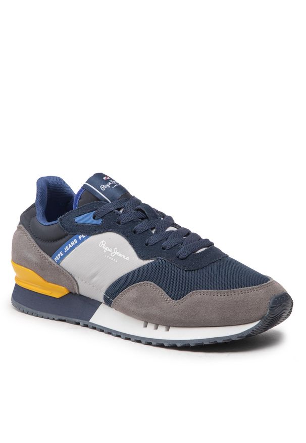 Sneakersy Pepe Jeans - London One Basic M PMS30871 Grey 945. Kolor: szary. Materiał: zamsz, skóra, materiał