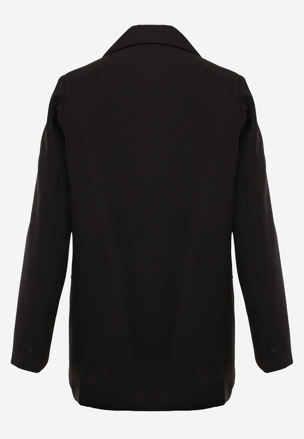 Renee - Czarna Pudełkowa Marynarka Dwurzędowa z Ozdobnymi Kieszeniami Salobine. Okazja: na co dzień, do pracy, na spotkanie biznesowe. Kolor: czarny. Styl: casual, biznesowy, elegancki