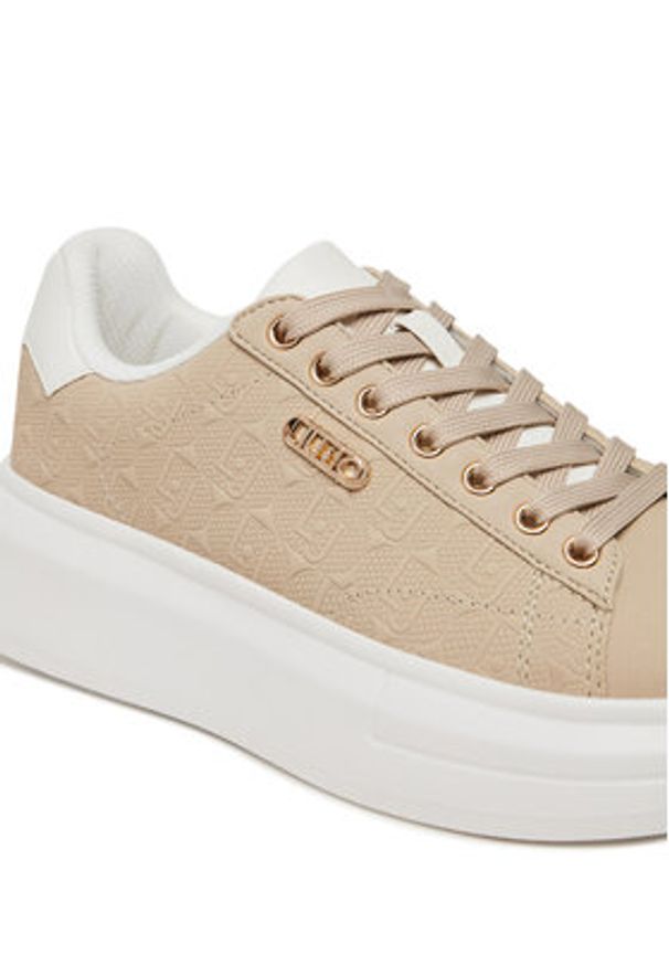Liu Jo Sneakersy Babol 01 4A5737 TX098 Beżowy. Kolor: beżowy. Materiał: skóra