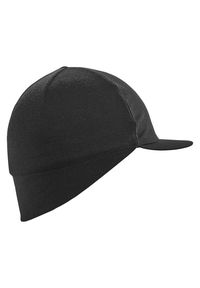 VAN RYSEL - Czapka z daszkiem na rower szosowy Van Rysel Merynos. Kolor: czarny. Materiał: wełna, elastan, poliamid, materiał. Styl: sportowy, elegancki