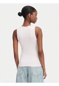 Hugo - HUGO Top Damatank 50572293 Różowy jasny Slim Fit. Kolor: różowy. Materiał: bawełna #3