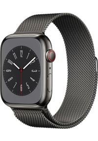 APPLE - Smartwatch Apple Watch 8 GPS + Cellular 41mm Graphite Stainless Steel Grafitowy (MNJM3UL/A). Rodzaj zegarka: smartwatch. Kolor: szary #1