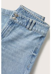 mango - Mango jeansy Culotte damskie high waist. Stan: podwyższony. Kolor: niebieski