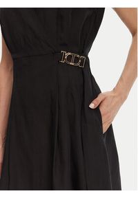 TwinSet - TWINSET Sukienka letnia 251TT2072 Czarny Loose Fit. Kolor: czarny. Materiał: lyocell. Sezon: lato