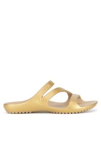 Crocs Klapki KADEE II METALLIC SANDAL W 210147-710 Złoty. Kolor: złoty. Materiał: materiał, syntetyk