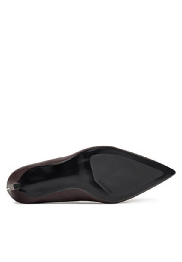 Calvin Klein Szpilki Ess Stiletto 90 HW0HW02608 Bordowy. Kolor: czerwony. Materiał: skóra. Obcas: na szpilce