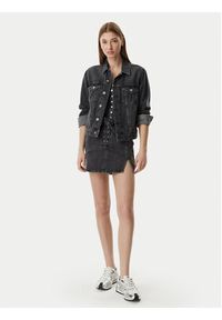 Karl Lagerfeld Jeans Spódnica jeansowa B2W12021 Czarny Regular Fit. Kolor: czarny. Materiał: bawełna #3