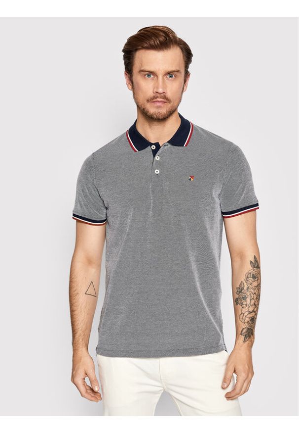 Jack&Jones PREMIUM Polo Bluwin 12169064 Granatowy Regular Fit. Typ kołnierza: polo. Kolor: niebieski. Materiał: bawełna, syntetyk