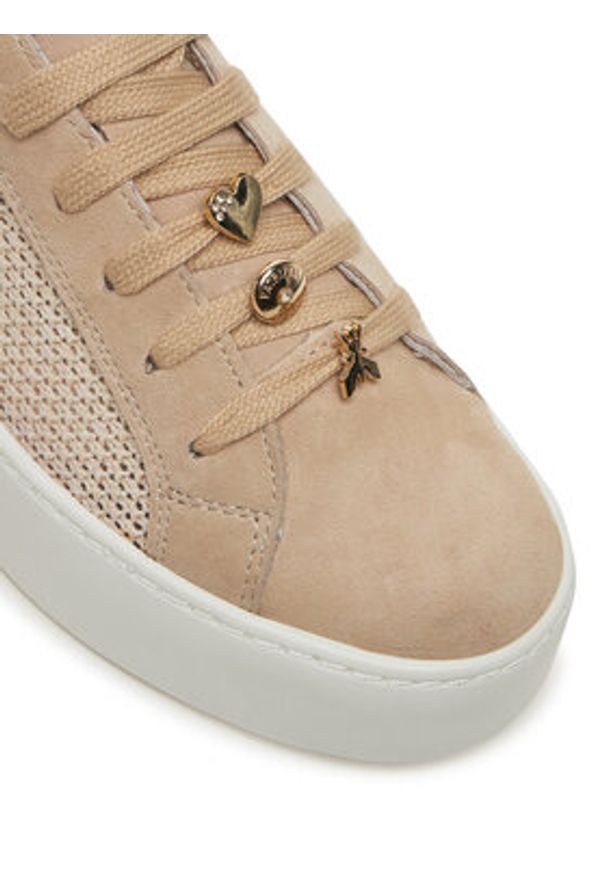 Patrizia Pepe Sneakersy PPJ307.22 Beżowy. Kolor: beżowy. Materiał: zamsz, skóra