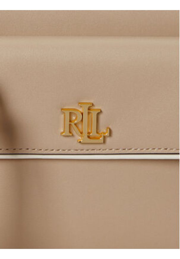 Lauren Ralph Lauren - LAUREN RALPH LAUREN Torebka 431958983003 Beżowy. Kolor: beżowy. Materiał: skórzane