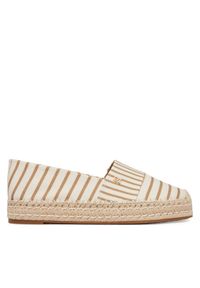 TOMMY HILFIGER - Tommy Hilfiger Espadryle Th Platform Espadrille Stripes FW0FW09143 Beżowy. Kolor: beżowy. Materiał: materiał. Obcas: na platformie #1