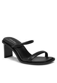 Calvin Klein Klapki Padded Curved Stil Slide 70 HW0HW01992 Czarny. Kolor: czarny. Materiał: skóra #4