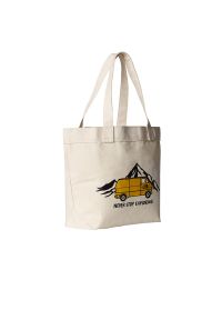 Torba The North Face Cotton Tote 0A3VWQBV01 - beżowa. Kolor: beżowy. Materiał: bawełna. Wzór: aplikacja #1