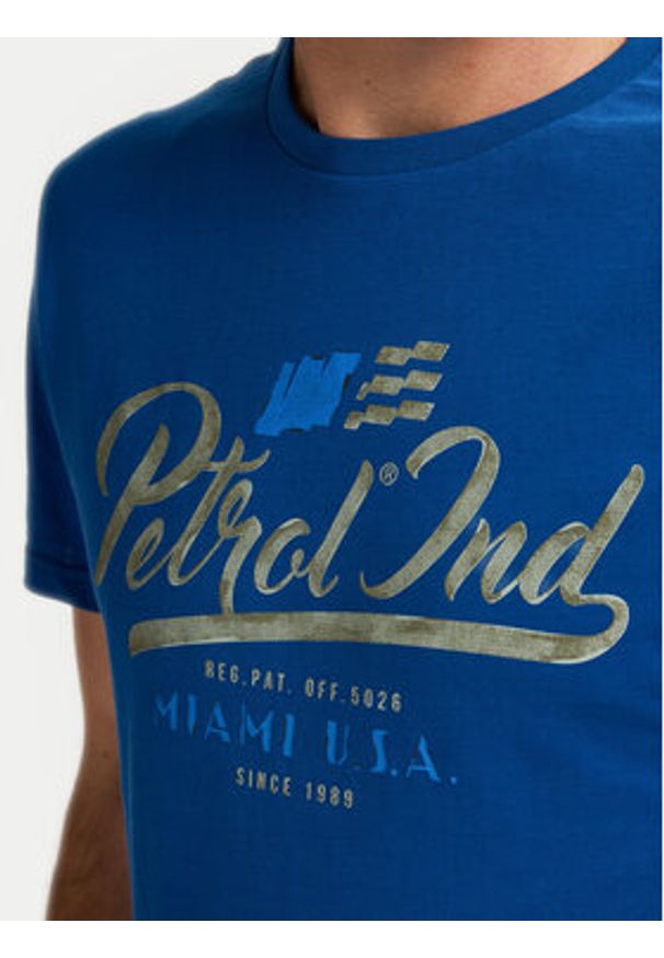 Petrol Industries T-Shirt M-1050-TSR600 Niebieski Regular Fit. Kolor: niebieski. Materiał: bawełna