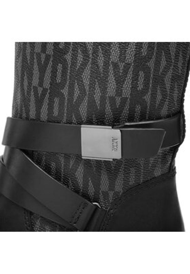 DKNY Botki Taeta K2312709 Czarny. Kolor: czarny. Materiał: skóra